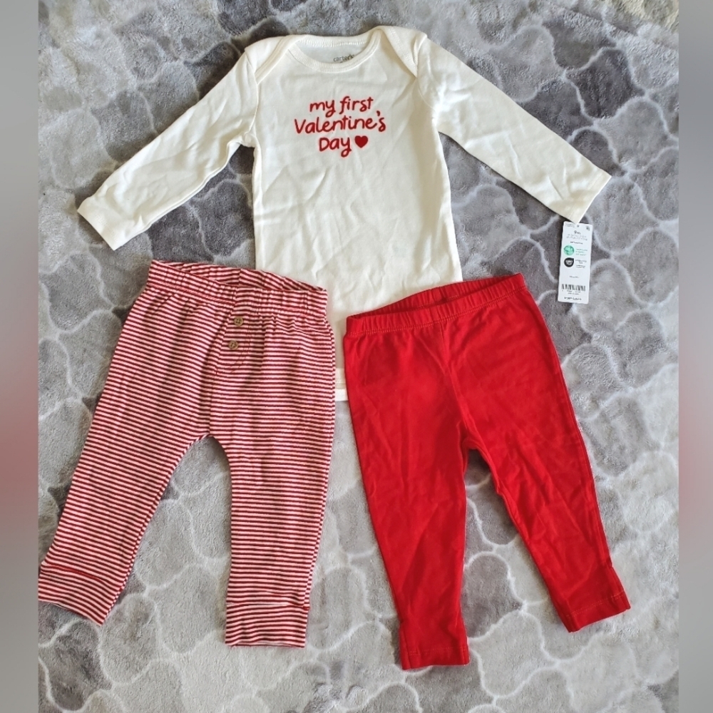 Carter's Valentine's Day Baby Outfit Set Size 9M